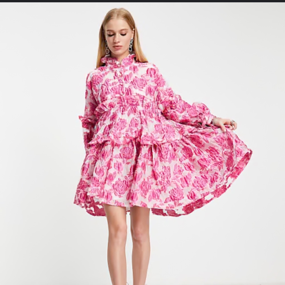 Sister Jane Dream Peony Ruffle Mini Dress XS